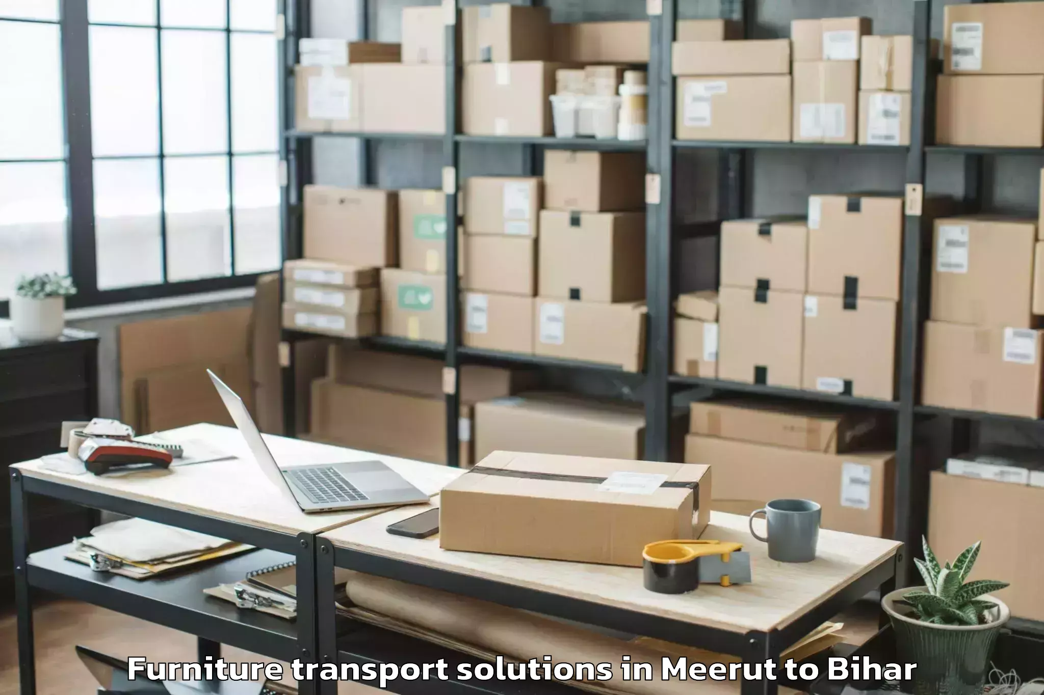 Trusted Meerut to Garhani Furniture Transport Solutions